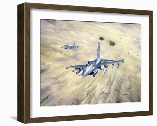 American Fighter Jets During Desert Storm-null-Framed Giclee Print