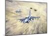 American Fighter Jets During Desert Storm-null-Mounted Giclee Print