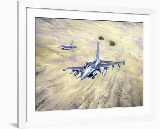 American Fighter Jets During Desert Storm-null-Framed Giclee Print