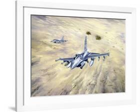 American Fighter Jets During Desert Storm-null-Framed Giclee Print