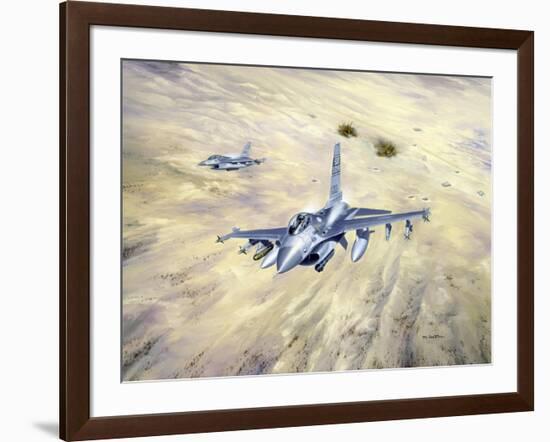 American Fighter Jets During Desert Storm-null-Framed Giclee Print