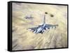 American Fighter Jets During Desert Storm-null-Framed Stretched Canvas