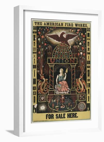 American Fire Works Advertisement-null-Framed Giclee Print