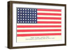 American Flag and Mottoes-null-Framed Art Print