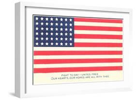American Flag and Mottoes-null-Framed Art Print