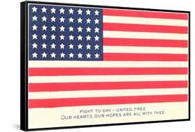 American Flag and Mottoes-null-Framed Stretched Canvas