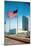 American Flag and United Nations Buildings, New York City-null-Mounted Art Print