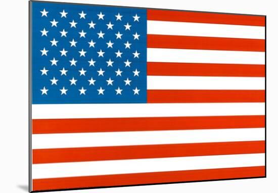 American Flag Art Print Poster-null-Mounted Poster