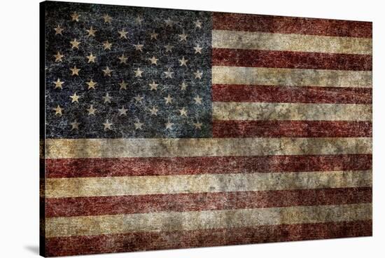 American Flag Background-alexfiodorov-Stretched Canvas