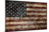 American Flag Background-alexfiodorov-Mounted Art Print