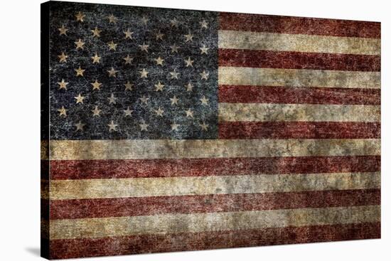 American Flag Background-alexfiodorov-Stretched Canvas