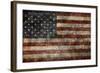 American Flag Background-alexfiodorov-Framed Art Print