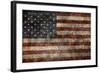 American Flag Background-alexfiodorov-Framed Art Print