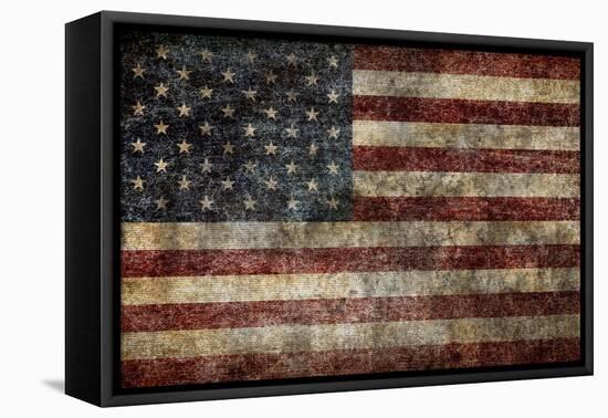 American Flag Background-alexfiodorov-Framed Stretched Canvas