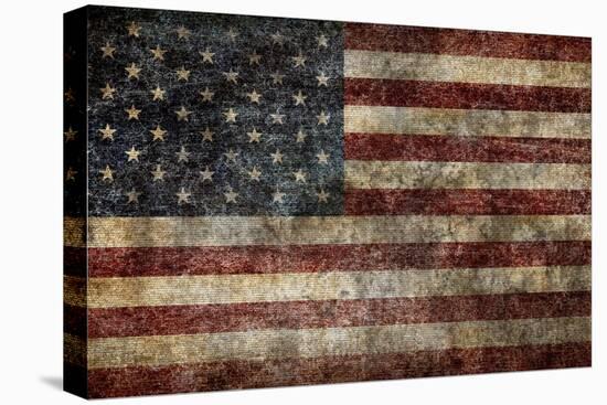 American Flag Background-alexfiodorov-Stretched Canvas