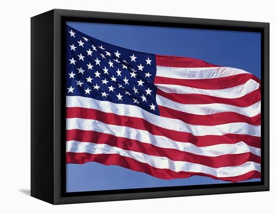 American Flag Blowing in the Wind-Joseph Sohm-Framed Stretched Canvas