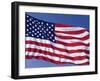 American Flag Blowing in the Wind-Joseph Sohm-Framed Photographic Print