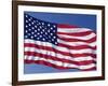 American Flag Blowing in the Wind-Joseph Sohm-Framed Photographic Print