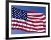 American Flag Blowing in the Wind-Joseph Sohm-Framed Photographic Print