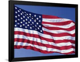 American Flag Blowing in the Wind-Joseph Sohm-Framed Photographic Print