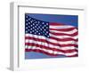 American Flag Blowing in the Wind-Joseph Sohm-Framed Photographic Print