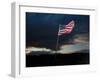 American Flag Blowing in Wind at Dusk in the Desert-James Shive-Framed Photographic Print