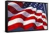 American Flag Blowing in Wind-Craig Tuttle-Framed Stretched Canvas