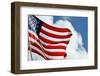 American Flag Blowing over the Clouds-Raul Rosa-Framed Photographic Print