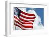 American Flag Blowing over the Clouds-Raul Rosa-Framed Photographic Print