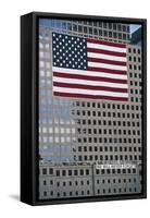American Flag, Commemorating the Attack on the World Trade Center, Ground Zero, New York, USA-null-Framed Stretched Canvas