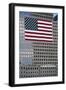 American Flag, Commemorating the Attack on the World Trade Center, Ground Zero, New York, USA-null-Framed Premium Giclee Print