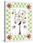 American Flag Crow Sunflower Tree-Cheryl Bartley-Stretched Canvas