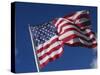 American Flag Flaps in Wind, Cle Elum, Washington, USA-Nancy & Steve Ross-Stretched Canvas