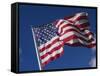 American Flag Flaps in Wind, Cle Elum, Washington, USA-Nancy & Steve Ross-Framed Stretched Canvas