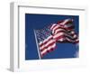 American Flag Flaps in Wind, Cle Elum, Washington, USA-Nancy & Steve Ross-Framed Photographic Print