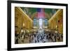 American flag from an elevated view of Grand Central Station, New York City, New York-null-Framed Photographic Print