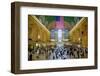 American flag from an elevated view of Grand Central Station, New York City, New York-null-Framed Premium Photographic Print