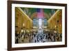 American flag from an elevated view of Grand Central Station, New York City, New York-null-Framed Photographic Print