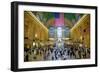 American flag from an elevated view of Grand Central Station, New York City, New York-null-Framed Photographic Print