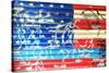 American Flag Graffiti-Sabine Jacobs-Stretched Canvas