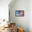 American Flag Graffiti-Sabine Jacobs-Framed Stretched Canvas displayed on a wall