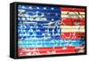 American Flag Graffiti-Sabine Jacobs-Framed Stretched Canvas