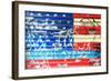 American Flag Graffiti-Sabine Jacobs-Framed Photographic Print