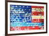 American Flag Graffiti-Sabine Jacobs-Framed Photographic Print