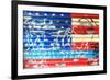 American Flag Graffiti-Sabine Jacobs-Framed Photographic Print