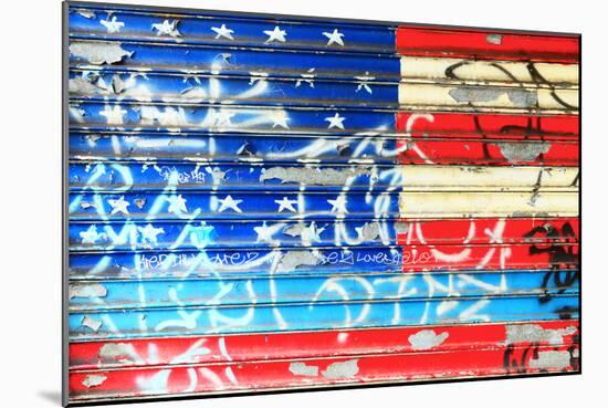 American Flag Graffiti-Sabine Jacobs-Mounted Photographic Print