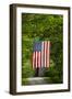 American Flag Hanging Above Gravel Road-Paul Souders-Framed Premium Photographic Print