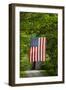 American Flag Hanging Above Gravel Road-Paul Souders-Framed Photographic Print
