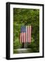 American Flag Hanging Above Gravel Road-Paul Souders-Framed Photographic Print