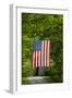 American Flag Hanging Above Gravel Road-Paul Souders-Framed Photographic Print